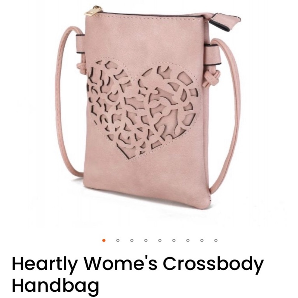 MKF COLLECTION BY MIA Heartly Crossbody Handbag purse with cutout heart detail